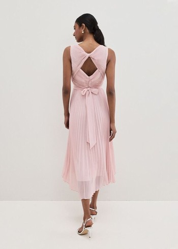 Phase Eight Cressida Pleated Dress Rose Canada | ZKJOWH-305